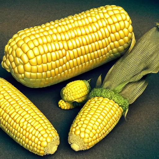 Image similar to hyperrealistic dslr film still of billy mays disguised as corn on the cob, stunning 8 k octane comprehensive 3 d render, inspired by istvan sandorfi & greg rutkowski & unreal engine, perfect symmetry, dim volumetric cinematic lighting, extremely hyper - detailed, incredibly real lifelike attributes & flesh texture, intricate, masterpiece, artstation, stunning