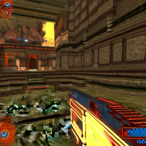 Image similar to quake iii area deathmatch, fps, video game screenshot