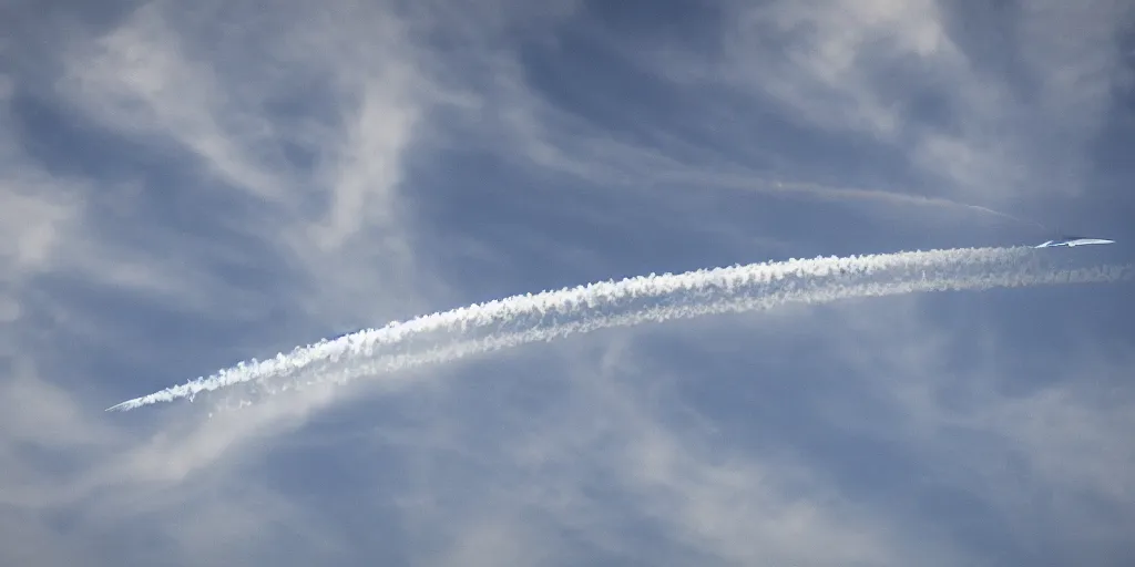 Image similar to a jet leaving smoke trail in the sky that says Happy Birthday, realistic, 4k