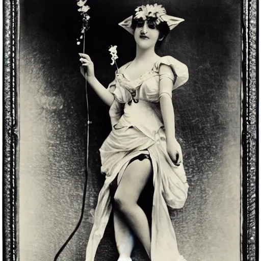 Image similar to elegant woman dressed up as pikachu, wearing stockings, photo by Alphonse Mucha,