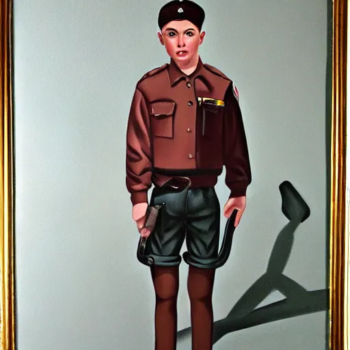 Prompt: 1 9 5 0 s rebel teen male at the police station, art by wes hempel