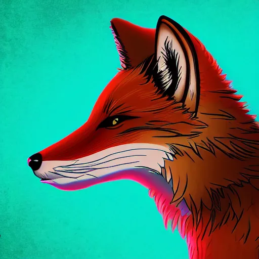 Prompt: digital fox, retrowave palette, digital world, highly detailed, anatomically correct vulpine, dynamic lighting, synth feel, fluffy face, ear floof, flowing fur, super realism, accurate animal imagery, 4 k digital art