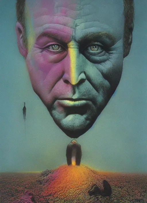 Image similar to alex jones by zdzislaw beksinski and lisa frank