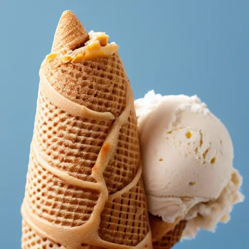 Image similar to an ice cream cone, moldy, gross