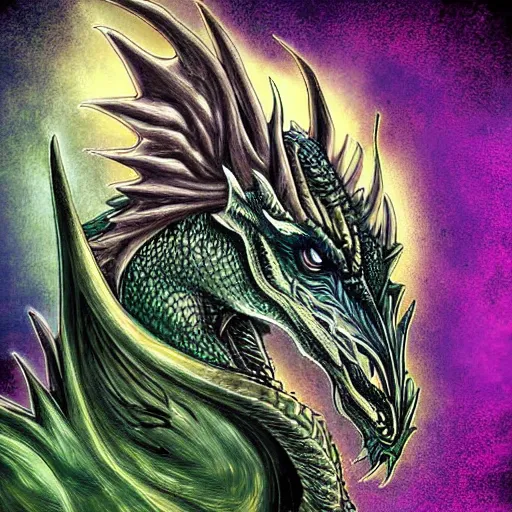 Image similar to digital art, dragon, mystical