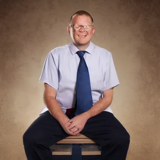 Image similar to the world's biggest idiot, charming studio portrait photo