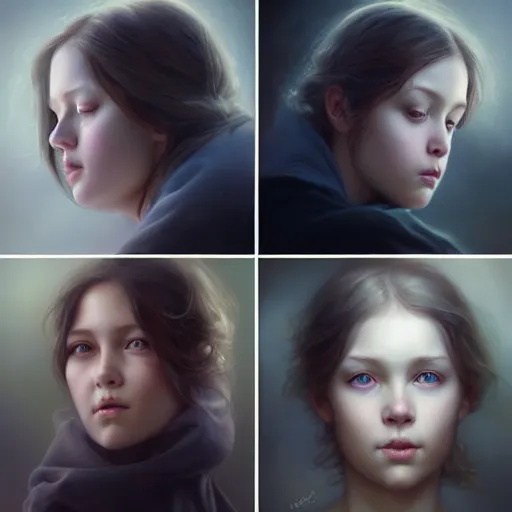 Image similar to pure love is patient love is kind, mother and child ; photorealistic oil painting by charlie bowater and mark brooks ; highly detailed cute faces by wlop ; trending on artstation ; 8 k high resolution, symmetrical, cinematic, high coherence, golden ratio, rule of thirds, perfectly centered anatomically accurate portraits