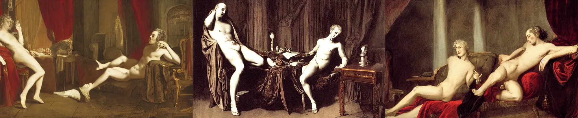 Prompt: philosophy in the boudoir by marquis de sade