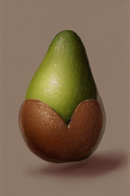 Image similar to mr potato head is an avocado, artgem, digital painting, color painting, hyperrealistic, concept art, oil painting, masterpiece, concept art, trending on deviantart, realistic and detailed face, highly detailed, high quality, 8 k, soft lighting, fancy colors, fantasy, cinematic, high coherence