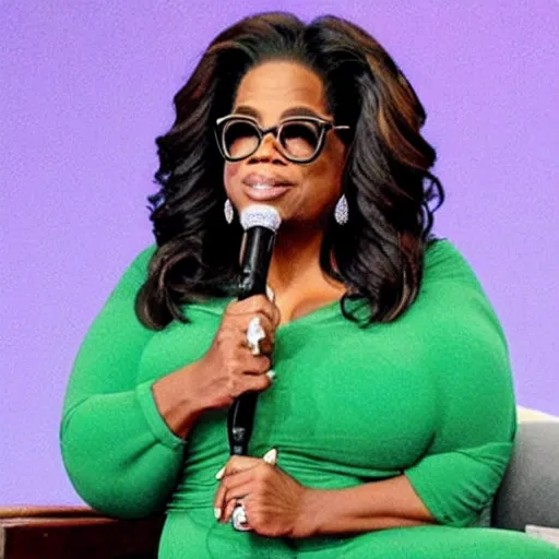 Prompt: oprah winfrey becoming antichrist ruler of the world, evil arcane ritual, eldritch horror,