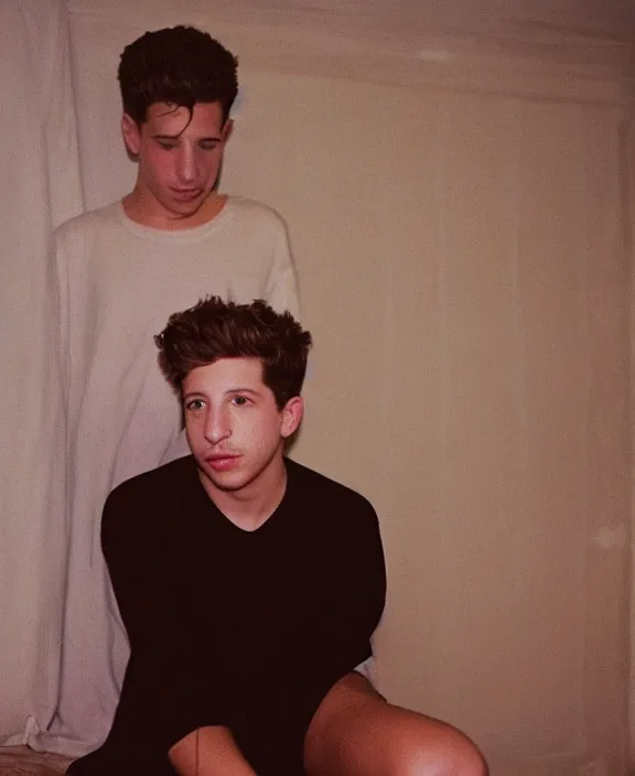 Prompt: portrait of charlie puth photographed by nan goldin