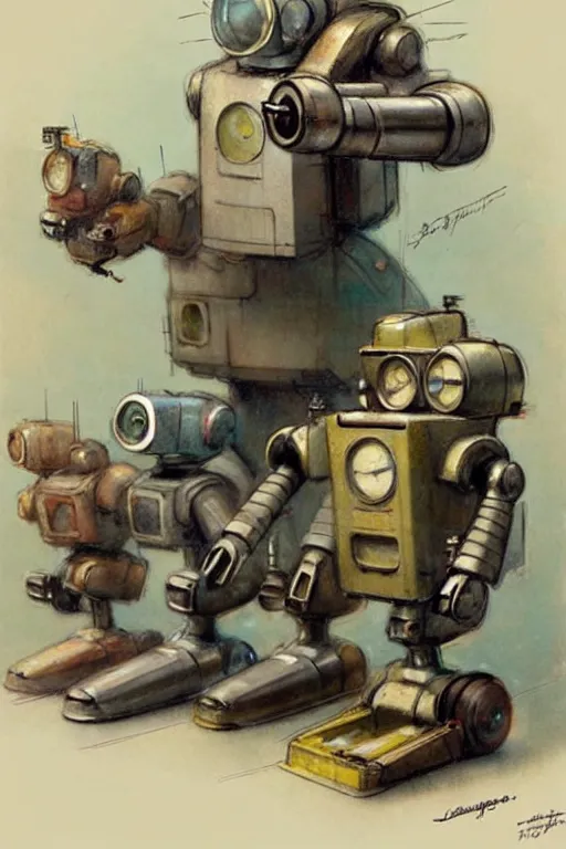 Image similar to (((((1950s inventors workshop full of robots . muted colors.))))) by Jean-Baptiste Monge !!!!!!!!!!!!!!!!!!!!!!!!!!!