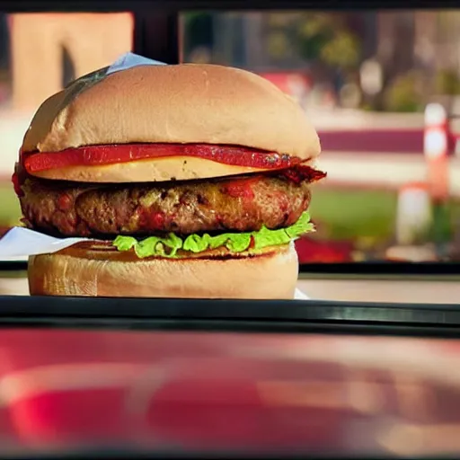 Image similar to the heartbreak burger advertisement