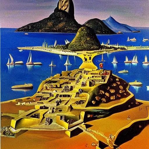 Image similar to rio de janeiro by salvador dali