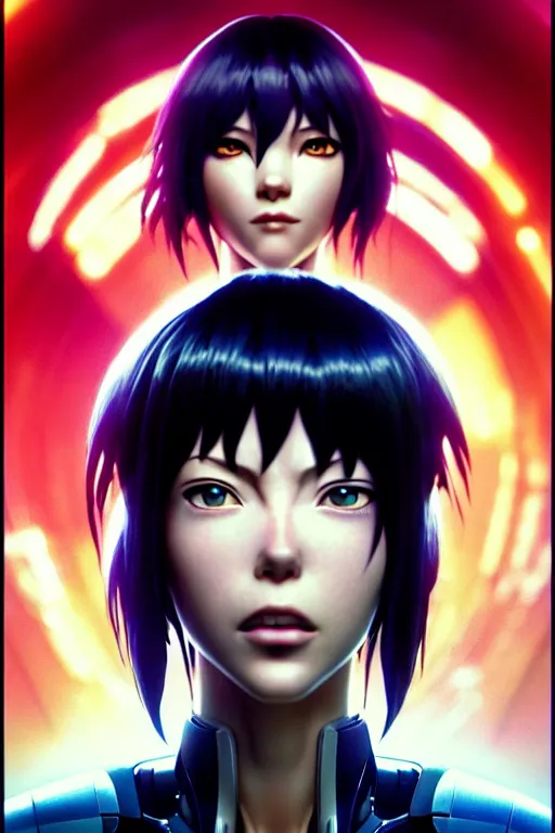 Image similar to weta disney pixar movie still portrait photo of ghost in the shell anime : : as motoko kusanagi by pixar : : by ilya kuvshinov, rossdraws, artgerm, maxim cover, octane render, 3 d, volumetric lighting, anti aliasing, raytracing : :