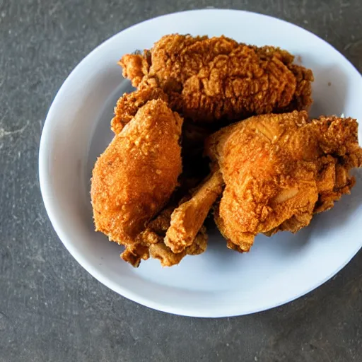 Prompt: perfect fried chicken leftovers