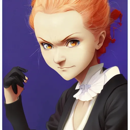 Image similar to portrait of marie curie, anime fantasy illustration by tomoyuki yamasaki, kyoto studio, madhouse, ufotable, trending on artstation