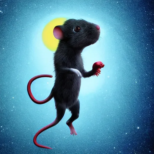 Prompt: a creature not from this world dancing with a mouse, 4k, 8k, hd, full color, artistic