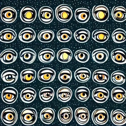 Prompt: Illustration of the sky with many eyes looking at us