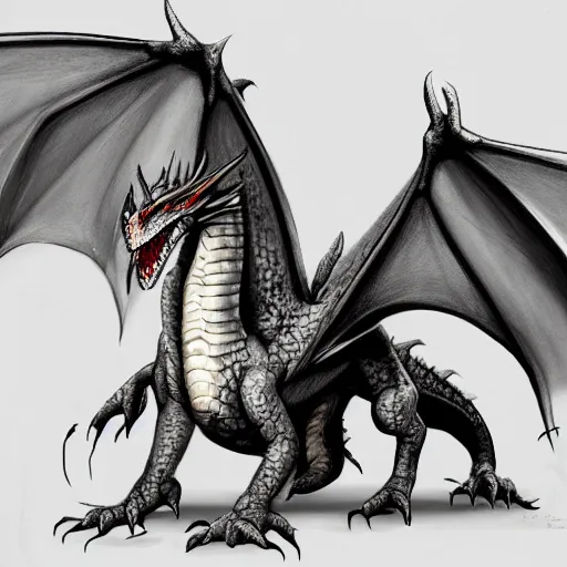 Image similar to a realistic dragon concept art