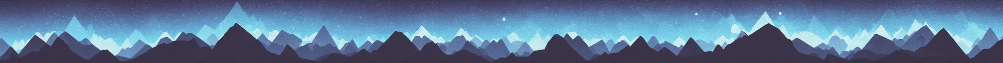 Image similar to mountains, night sky, pixel art, parallax effect