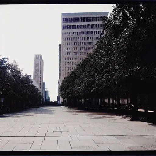 Image similar to an empty town square designed by ryoji ikeda, photograph, polaroid