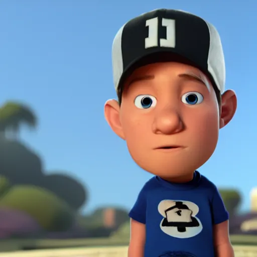 Image similar to eminem as a pixar disney character from up ( 2 0 0 9 ), unreal engine, octane render, 3 d render, photorealistic