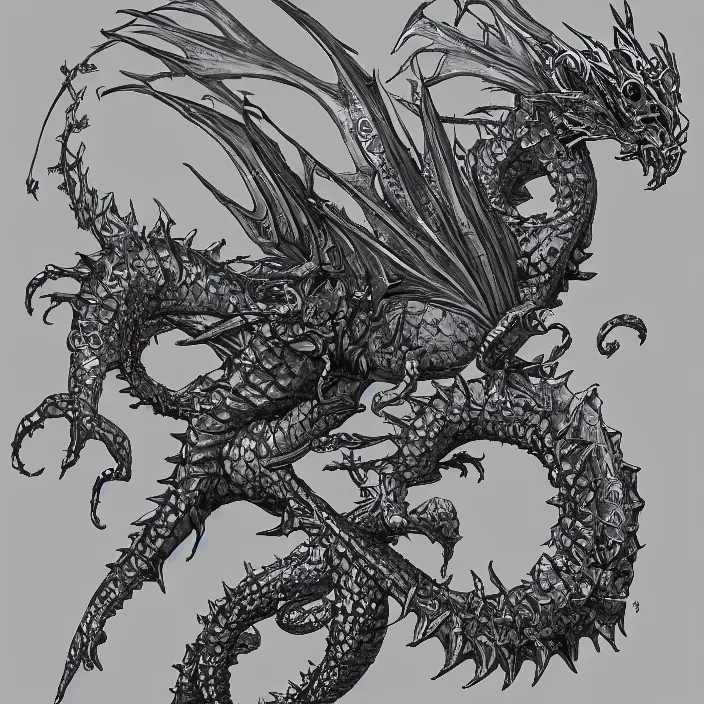 Prompt: underwater sea dragon full body, d & d style, trending on artstation, intricate, highly detailed