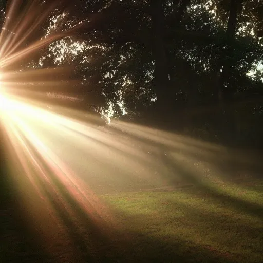 Image similar to a beautiful photo of god rays. volumetric lighting.