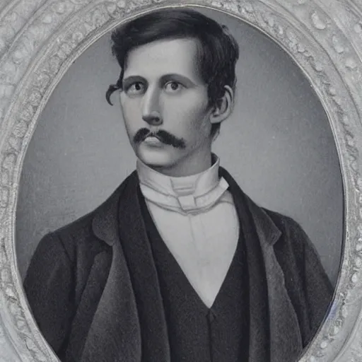 Image similar to 19th century portrait of Neil Cicierega