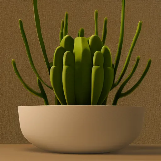 Image similar to a cactus designed by dieter rams, 3 d render, unreal engine 5, cinematic lighting, high detail product photo