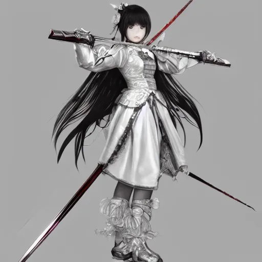 Final Fantasy character 3d sheet of Yui Mizuno from | Stable Diffusion ...