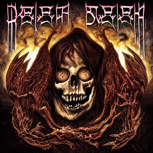 Image similar to death metal album cover award winning masterpiece