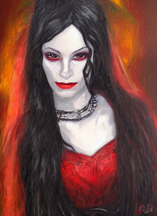 aradia from night of revenge, portrait, oil painting, | Stable Diffusion