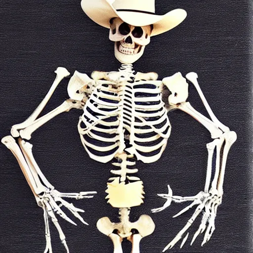 Image similar to cowboy skeleton