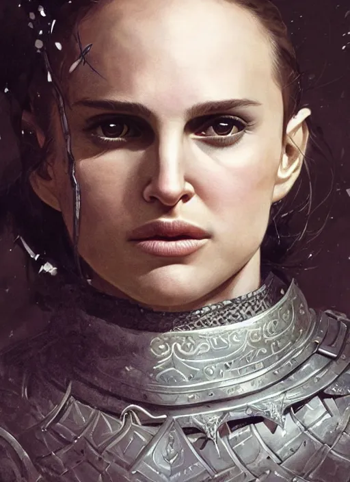 Prompt: young natalie portman, legendary warrior, fighter, lord of the rings, tattoos, decorative ornaments, battle armor, carl spitzweg, ismail inceoglu, vdragan bibin, hans thoma, greg rutkowski, alexandros pyromallis, cute, perfect face, detailed, sharply focused, centered, rule of thirds, photorealistic shading