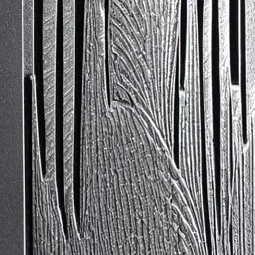 Prompt: close-up photograph of damascus steel block, incredibly detailed, studio lighting, 50mm lens