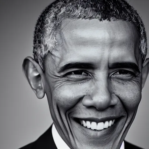 Prompt: electron microscope photograph of barack obama smiling