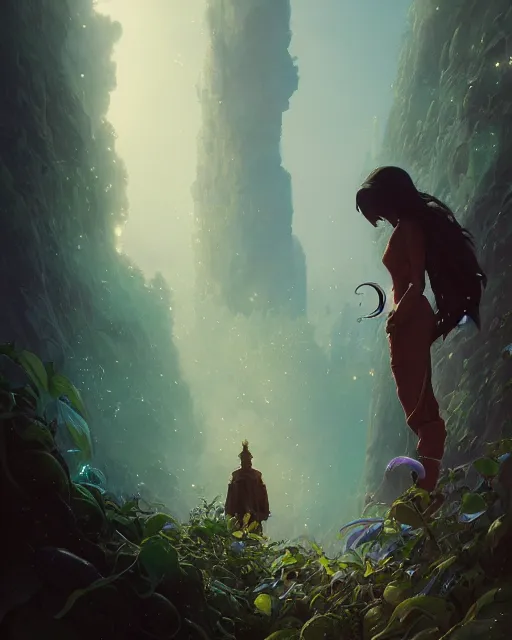 Image similar to highly detailed surreal vfx portrait of a mythpunk knight, stephen bliss, unreal engine, greg rutkowski, loish, rhads, beeple, makoto shinkai and lois van baarle, ilya kuvshinov, rossdraws, tom bagshaw, alphonse mucha, global illumination, detailed and intricate environment