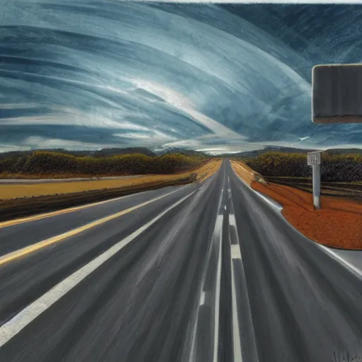 Prompt: highway, rob liefeld, photorealism