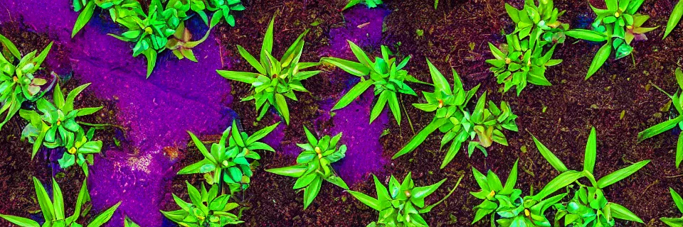 Image similar to Solarpunk synthetic plants blooming, close-up, colourful, 8k, stunning, award winning, world press photo, speculative futures, calm atmosphere by photographer Will Ellis