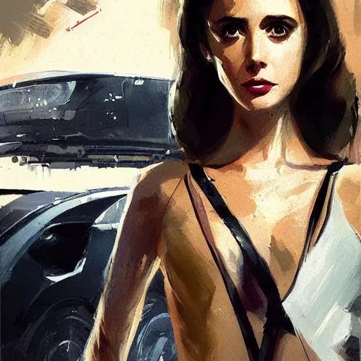 Prompt: james bond played by alison brie by greg rutkowski