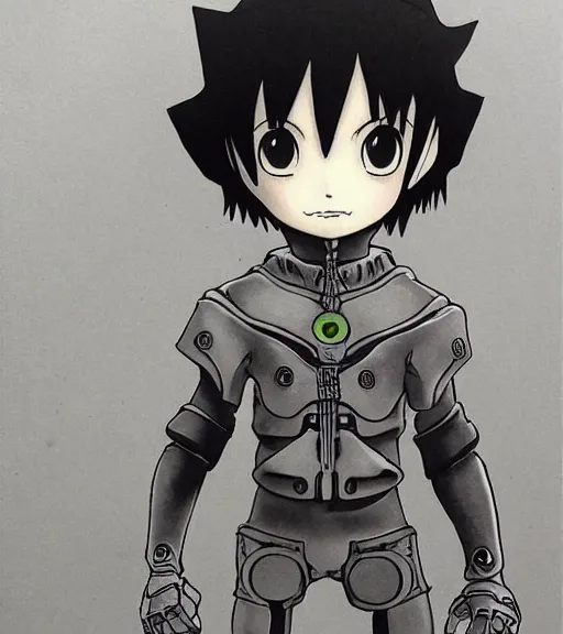 Image similar to beautiful little boy wearing an cyborg illusionist suit, artwork in kentaro miura and made in abyss, inspired in astroboy smooth, beautiful lightness, anatomically correct, trending on pixiv, fascist composition, realistic