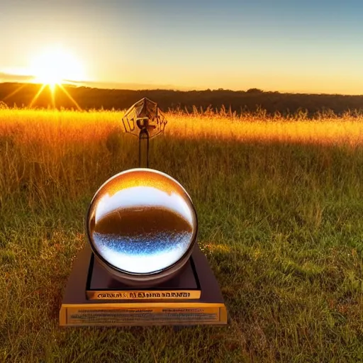 Prompt: actual photograph of UFO, golden hour, award winning, high def