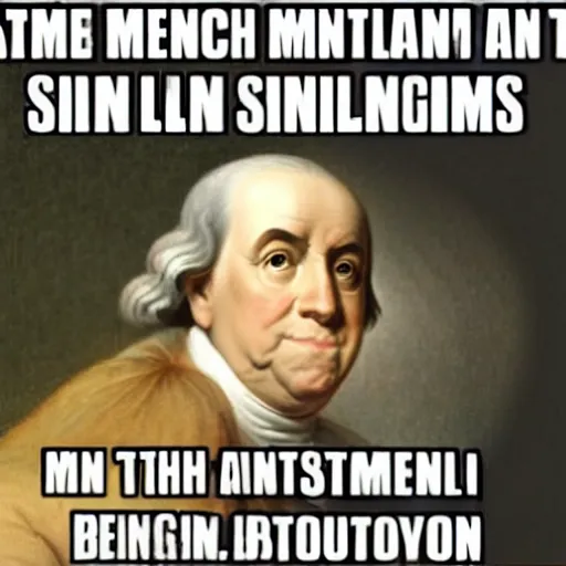 Image similar to meme about benjamin franklin and snails