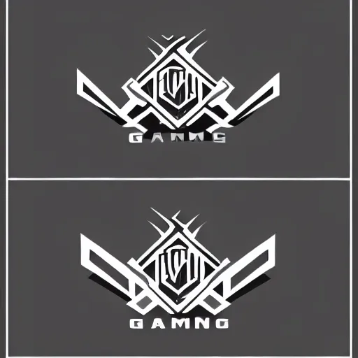 Image similar to gaming logo vectorized, white