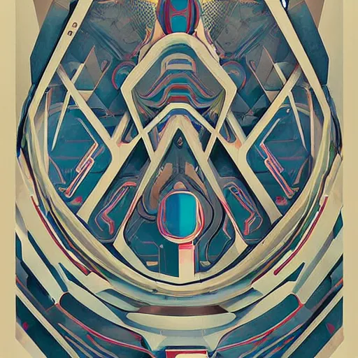 Image similar to flat painting of cyberpunk propaganda dictator poster biomorphic forms, geometric patterning, decorative style by marlina vera