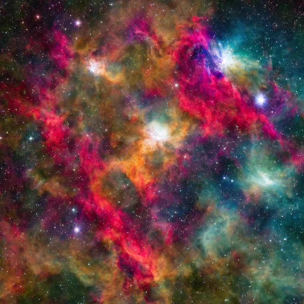 Prompt: god's shield nebula captured by james webb