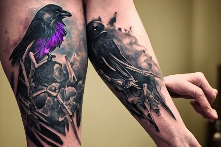 Raven Tattoo by Shawn Barber TattooNOW