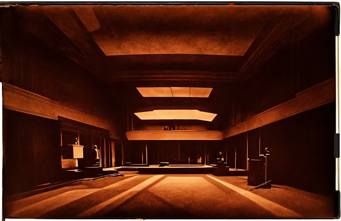 Prompt: virtuoso painting line density is used for rendering light and shadow. time bomb there is no sense of movement intact flawless ambrotype from 4 k criterion collection remastered cinematography gory horror film, ominous lighting, evil theme wow photo realistic postprocessing 8 k hyper real photo imax rectilinear lens building by frank lloyd wright